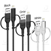 Juhuaxin New Charger Fast Data Charging Cable 4 in 1 with Lightning Type-C Connectors for Mobile Phones 
