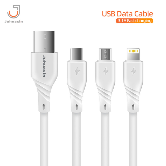Hot Selling Phone Cables Oem Wholesale Mobile Phone 3.1A Fast Charging USB Port Micro Type C IPH Quick Charge 1.2M Data Cable