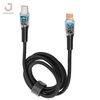 JUHUAXIN JU-UX38 Nylon Braided Data Cable PD27W Black White Mobile Phone Fast Charging Cable
