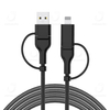 Juhuaxin New Charger Fast Data Charging Cable 4 in 1 with Lightning Type-C Connectors for Mobile Phones 