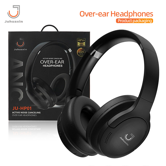 JUHUAXIN JU-HP01 Active Noise Cancelling Headphones Over Ear Earphone Wireless ANC Headset 45H Playtime