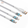 JUHUAXIN JU-UX38 Nylon Braided Data Cable PD27W Black White Mobile Phone Fast Charging Cable
