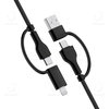 Juhuaxin New Charger Fast Data Charging Cable 4 in 1 with Lightning Type-C Connectors for Mobile Phones 
