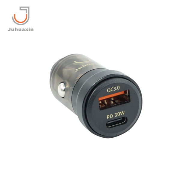 JUHUAXIN cargador para celular Mobile Phone Accessories Car Charger PD type c USB Dual Port Quick Fast Charging Adapter Charger