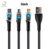 JUHUAXIN JU-UX38 Nylon Braided Data Cable PD27W Black White Mobile Phone Fast Charging Cable