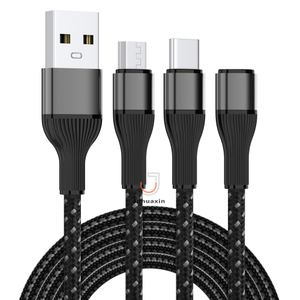 Juhuaxin Wholesale Multi Charger Fast Charging USB Cable with Lightning Type-C Micro Connectors 2M for Mobile Phones 