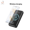 Magnetic Wireless 5000mAh Portable Mini Travel Emergency Power Bank JU-PB10 Charger with Built-in Charging Cable