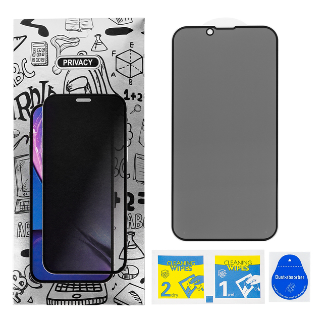 Juhuaxin 9H Anti shock Tempered Glass for iPhone Full Cover Anti Spy Privacy Screen Protector
