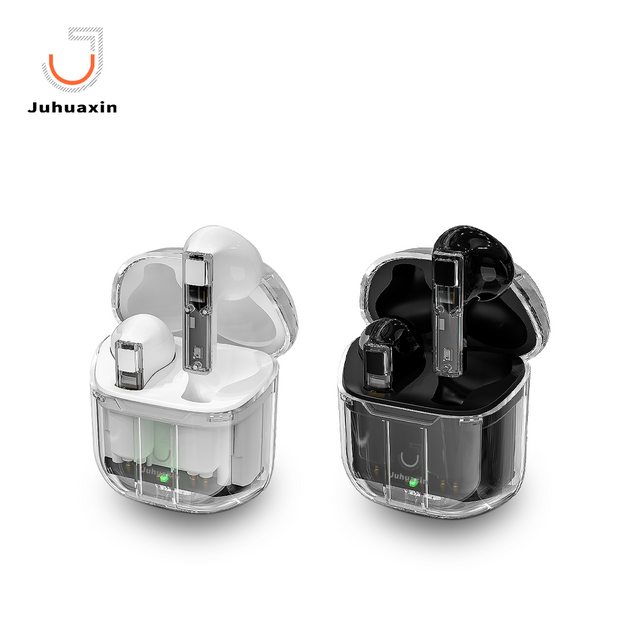 JUHUAXIN Hot Selling Transparent Shell Bluetooth Headset FLYBOX II Long Battery Life Bluetooth 5.3 Earbuds