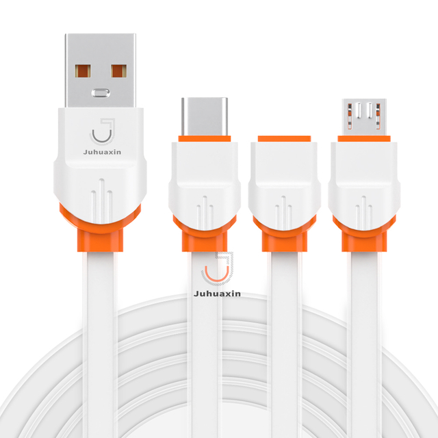 Juhuaxin High Quality Mobile Phone Fast Data Charging Cable for Iphone Sansung Huawei 1m USB To TYPE C/IPhone/Micro