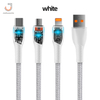 JUHUAXIN JU-UX38 Nylon Braided Data Cable PD27W Black White Mobile Phone Fast Charging Cable