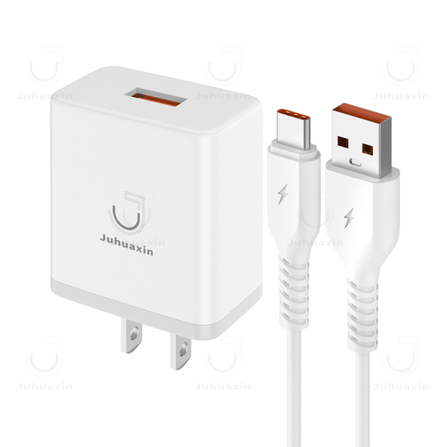Juhuaxin High Quality Mobile-Phone-Accessories Cutomise Logo USB Pd30W a+C Power Adapter Fast Charge Rechargeable Phone Charger with Data Cable